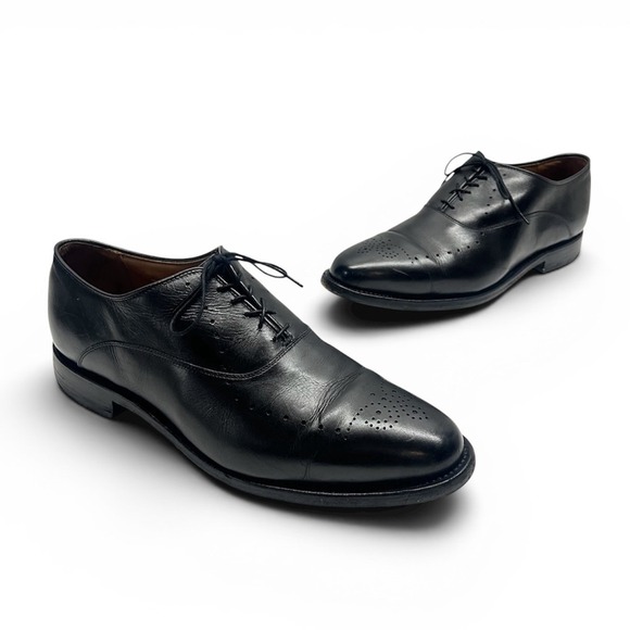 Allen Edmonds Shoes Mens Size 10.5 EEE Black Weybridge Oxford Dress USA Leather